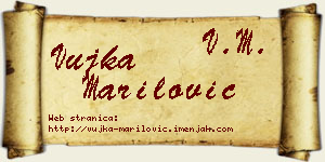 Vujka Marilović vizit kartica